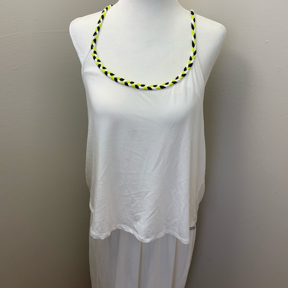 Bench | White Elastic Waist Tiered Dress